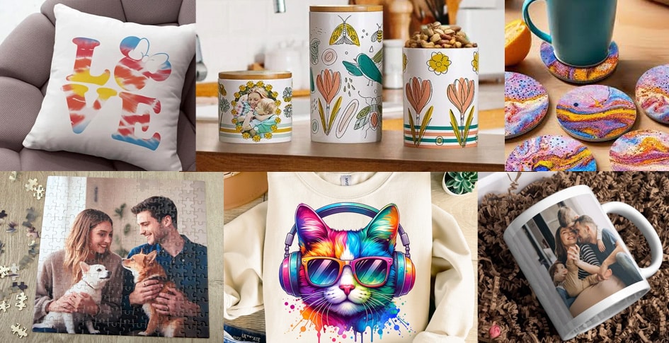 tutoriel sublimation exemples produits sublimables