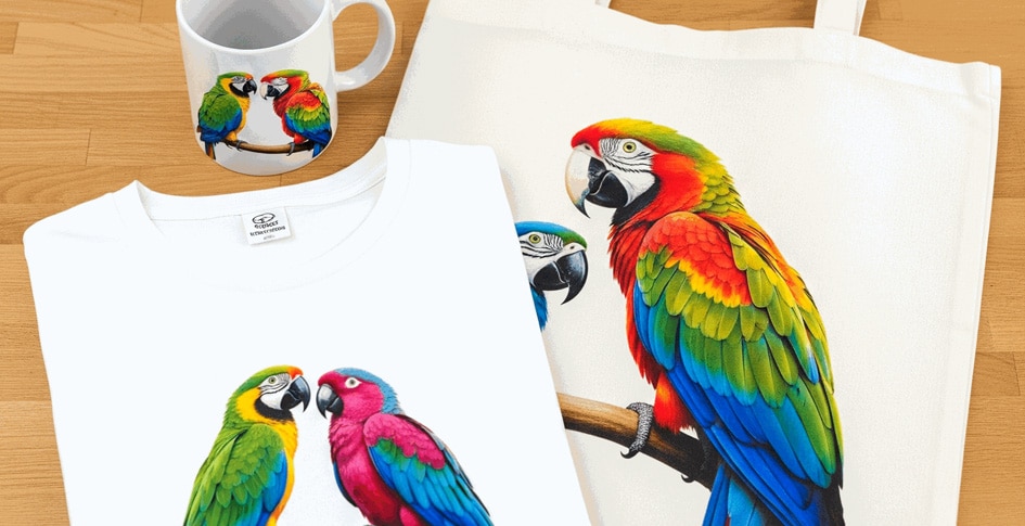 t-shirt polyester tote bag tasse sublimation